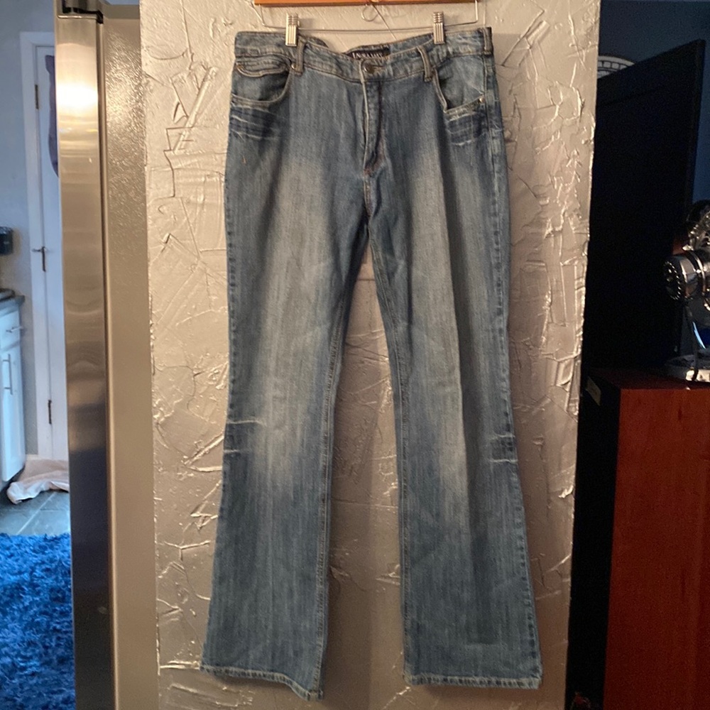 Laura Max Distressed Boot Cut Jeans size 12